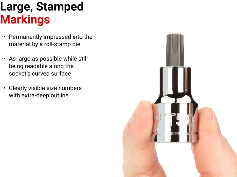 TEKTON 1/2 Inch Drive x T50 Torx Bit Socket | SHB24250 - Image 3
